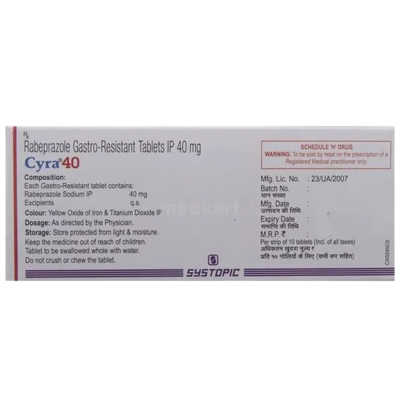 cyra 40mg tablet 10's